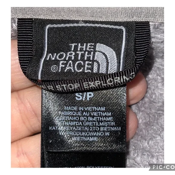 THE NORTH FACE Women's Osito Jacket Gray Zip Up Pockets Sporty SP - Picture 11 of 12